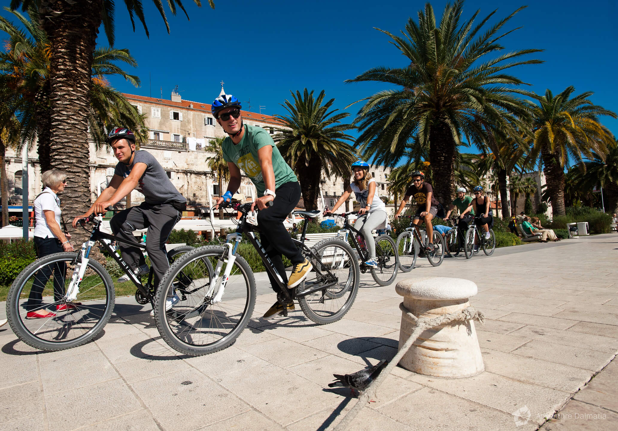Promenade cycling in Split